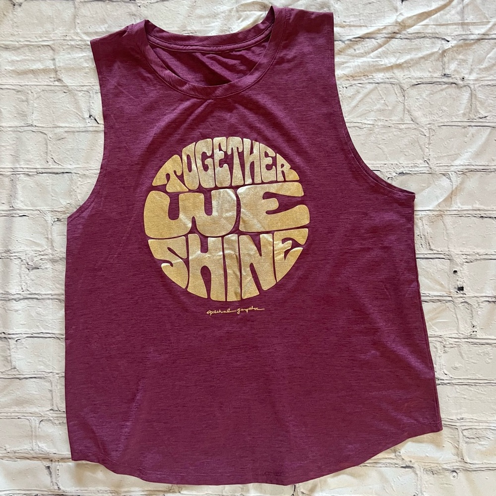 Spiritual Gangster x Peloton Muscle Tank Together We Shine Womens Large